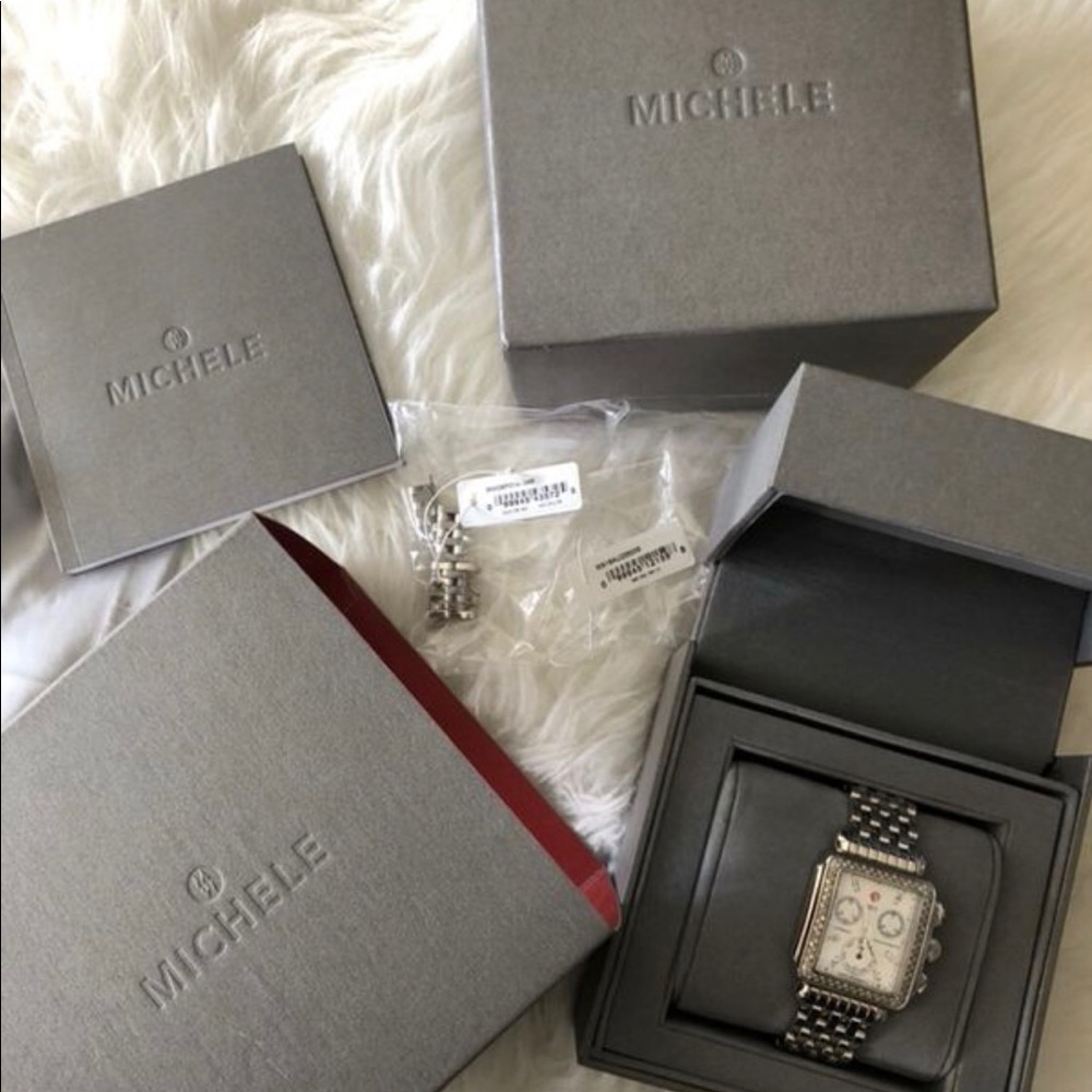 Michele deco diamond watch